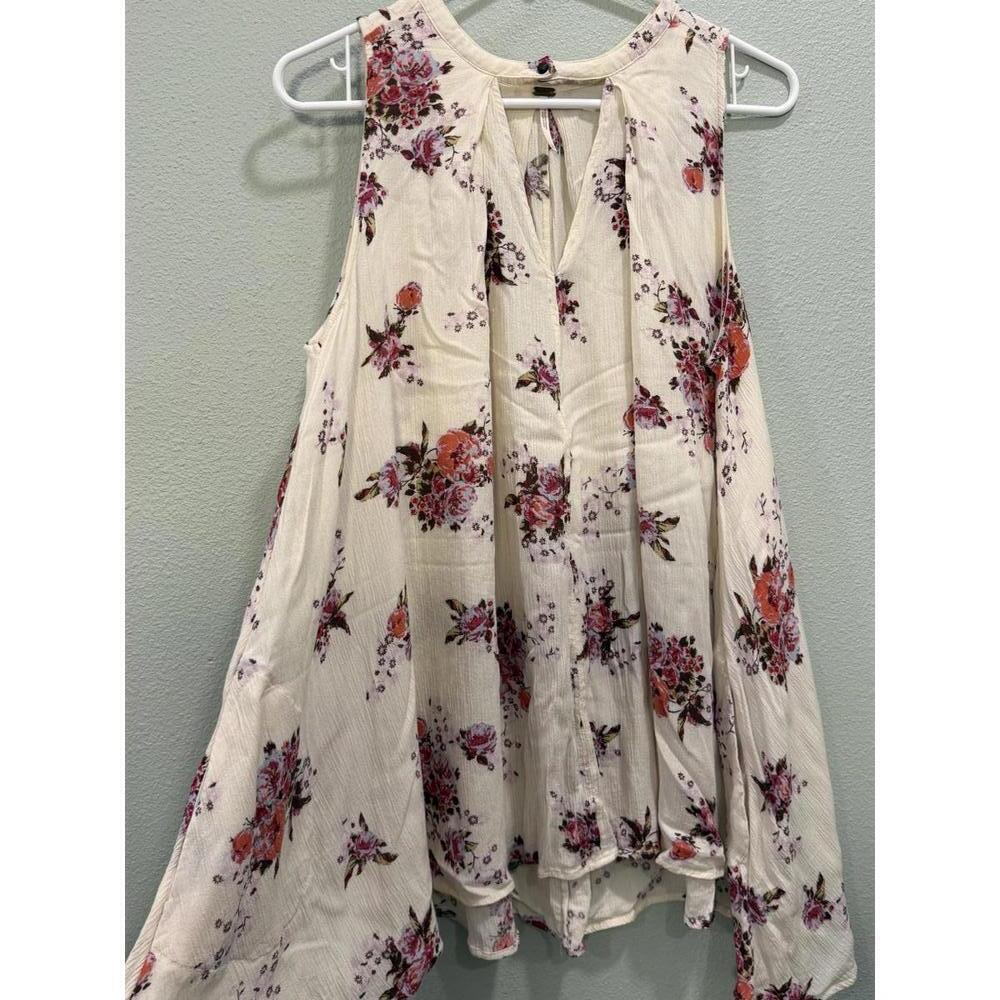 Free People Boho V-neck Floral Tunic Dress, Women's XS - Picture 3 of 6